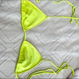 Victoria’s Secret neon triangle bikini top